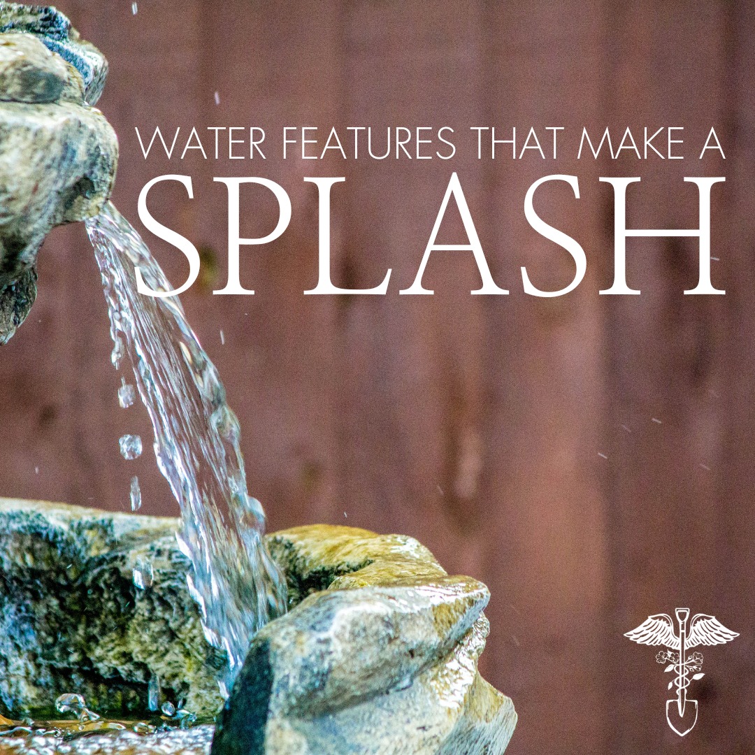 Beautiful backyard water feature installed with cascading waterfall and lush landscaping in Ridgefield, Washington